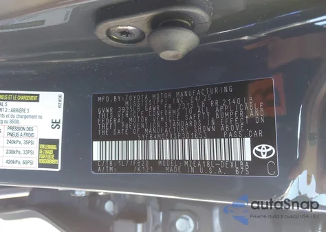 2025 Toyota Corolla Le z USA, uszkodzony, nr VIN 5YFB4MDEXSP301653